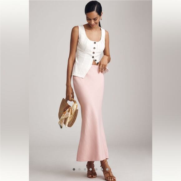 Anthropologie Dresses & Skirts - Anthropologie The Tilda Maxi Slip Skirt: Linen Edition Small